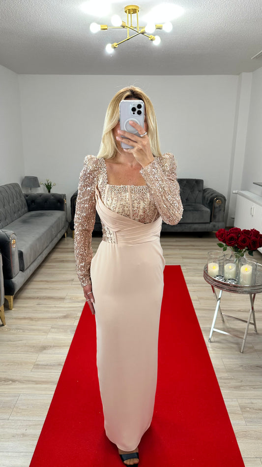 Abendkleid Beige