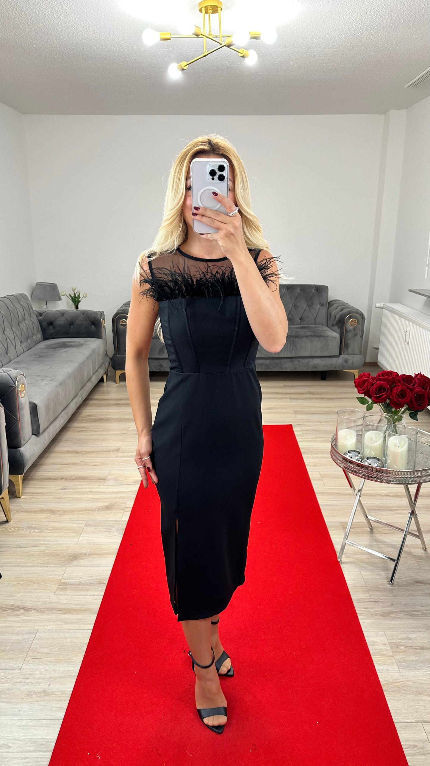 Robe fourreau avec ceinture