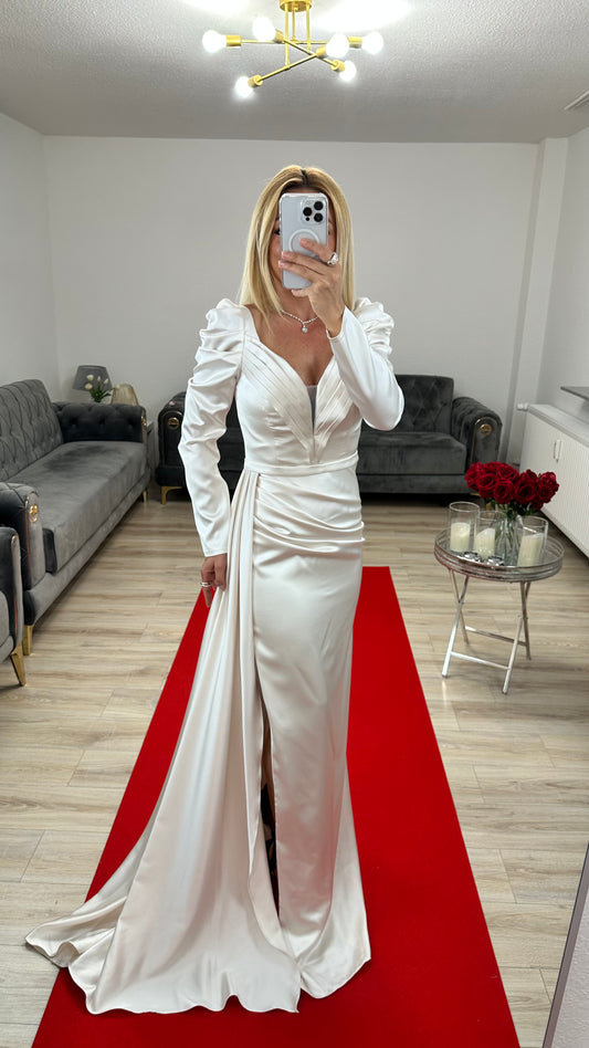 Standesamkleid Creme