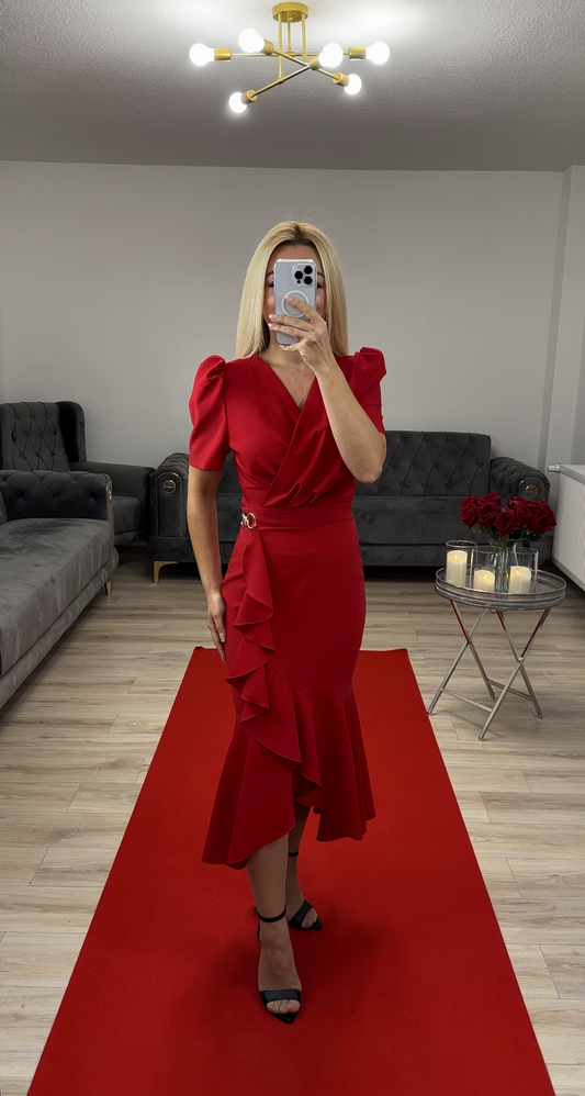 Midikleid Rot