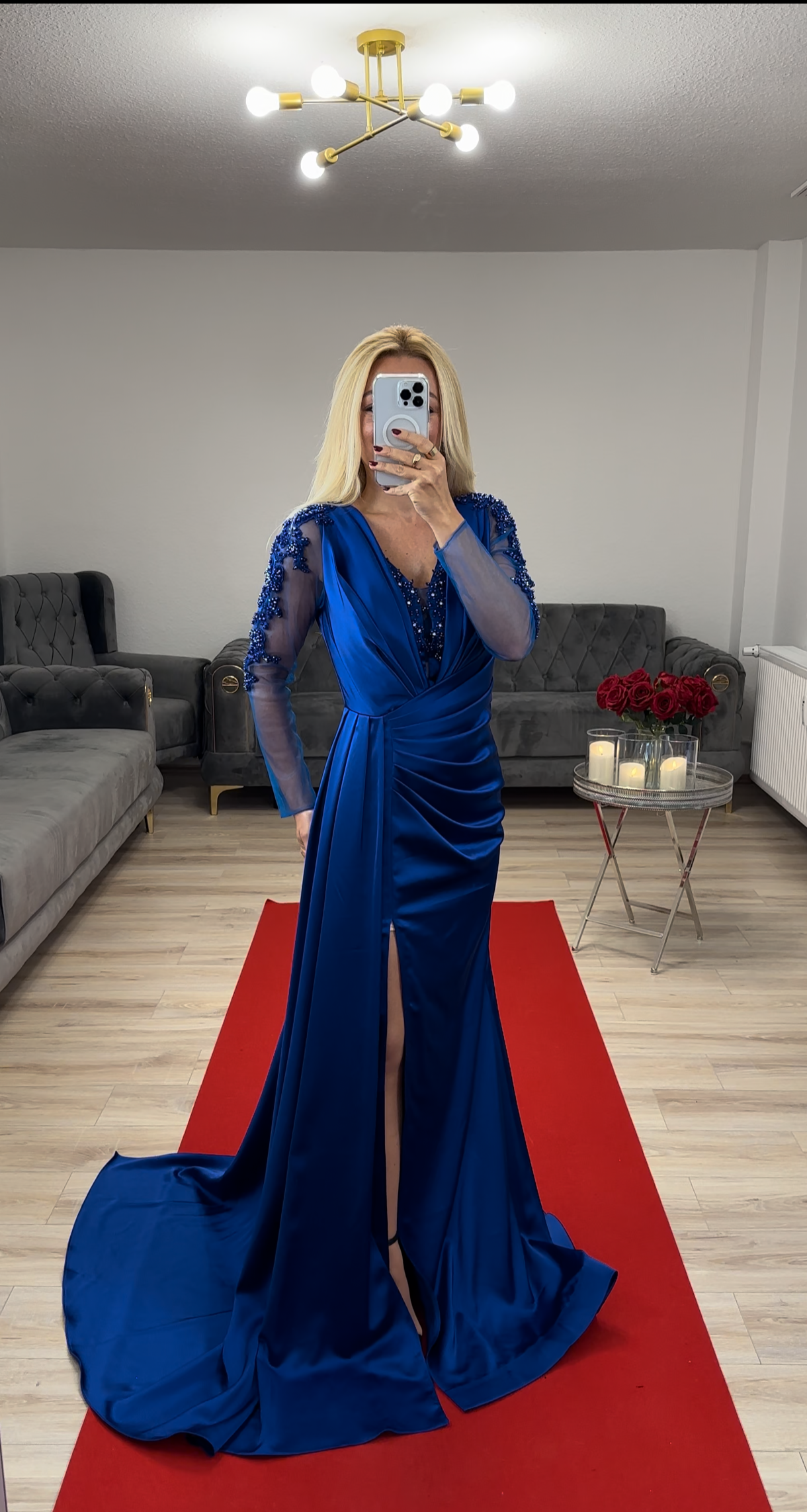 Robe de soirée bleue