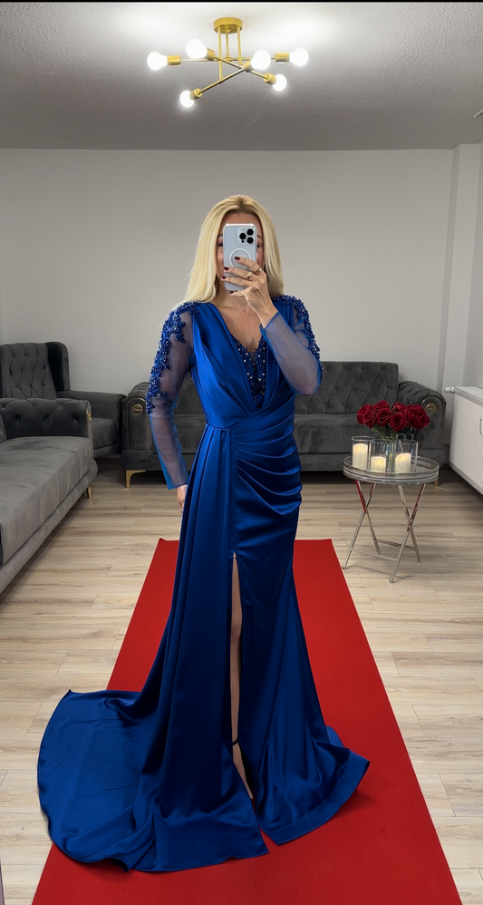 Robe de soirée bleue