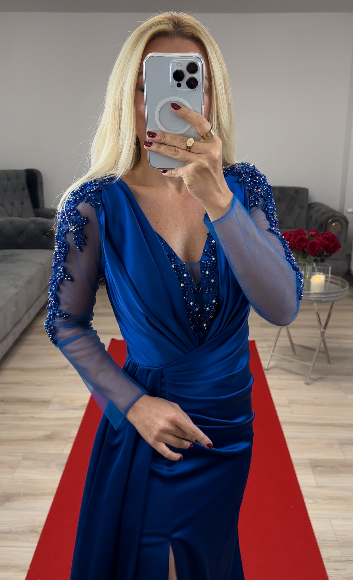 Robe de soirée bleue