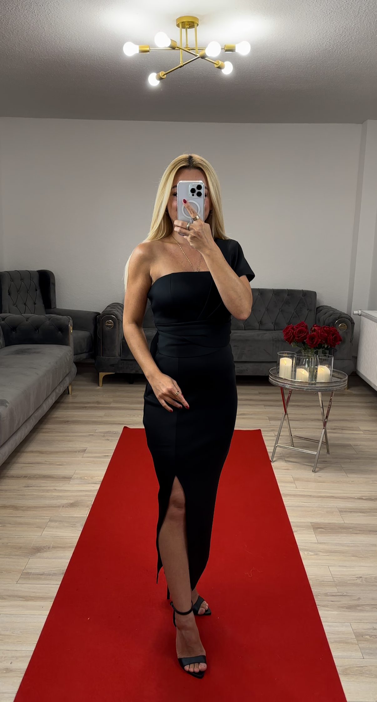 Midikleid Schwarz