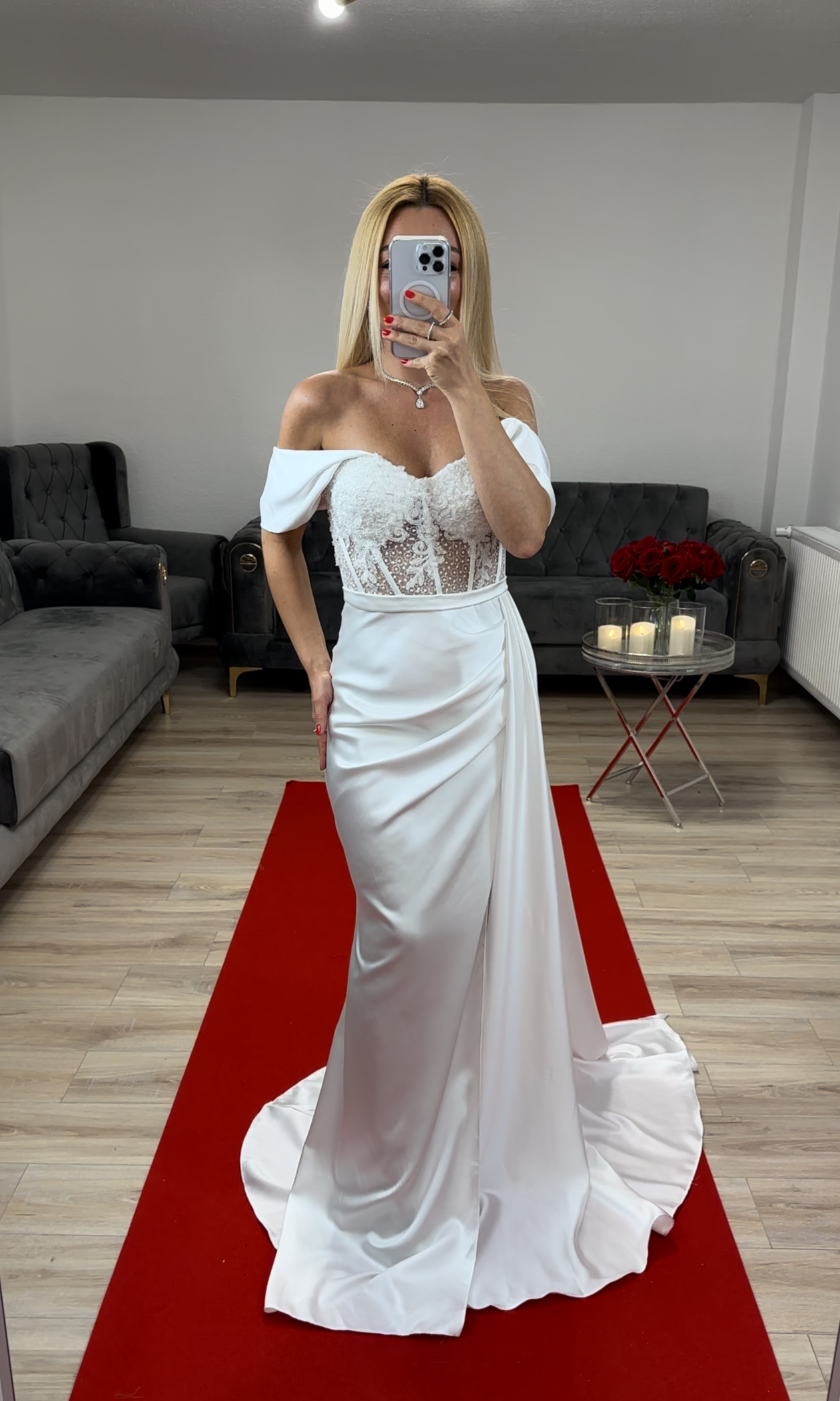 Corsagenkleid Weiss