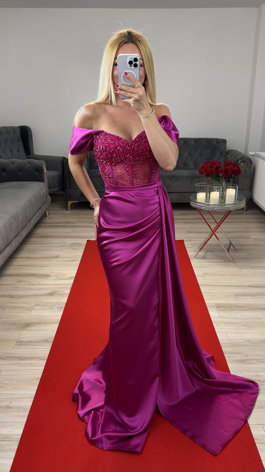 Corsagenkleid Fuchsia