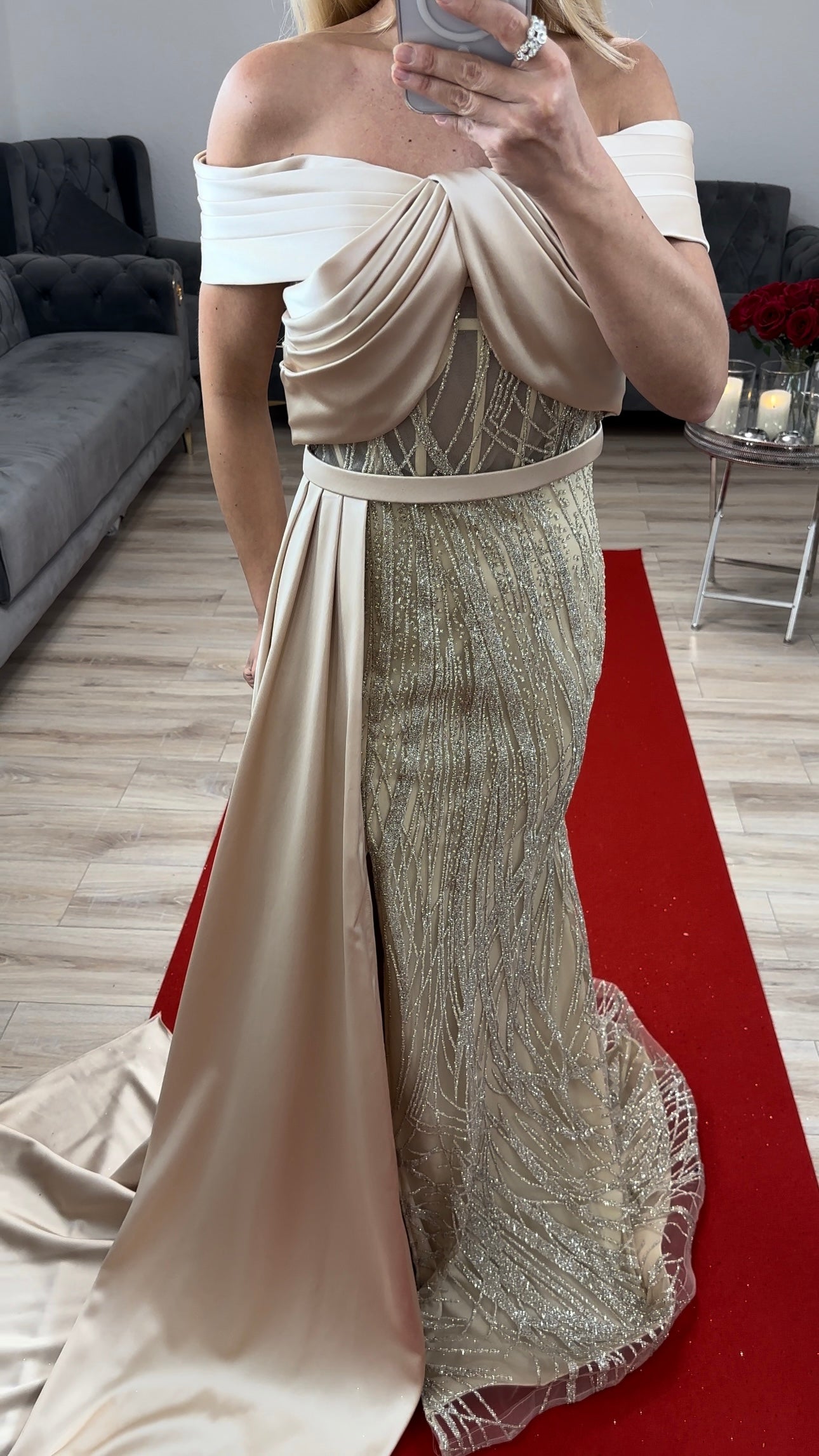 Corsagenkleid Gold