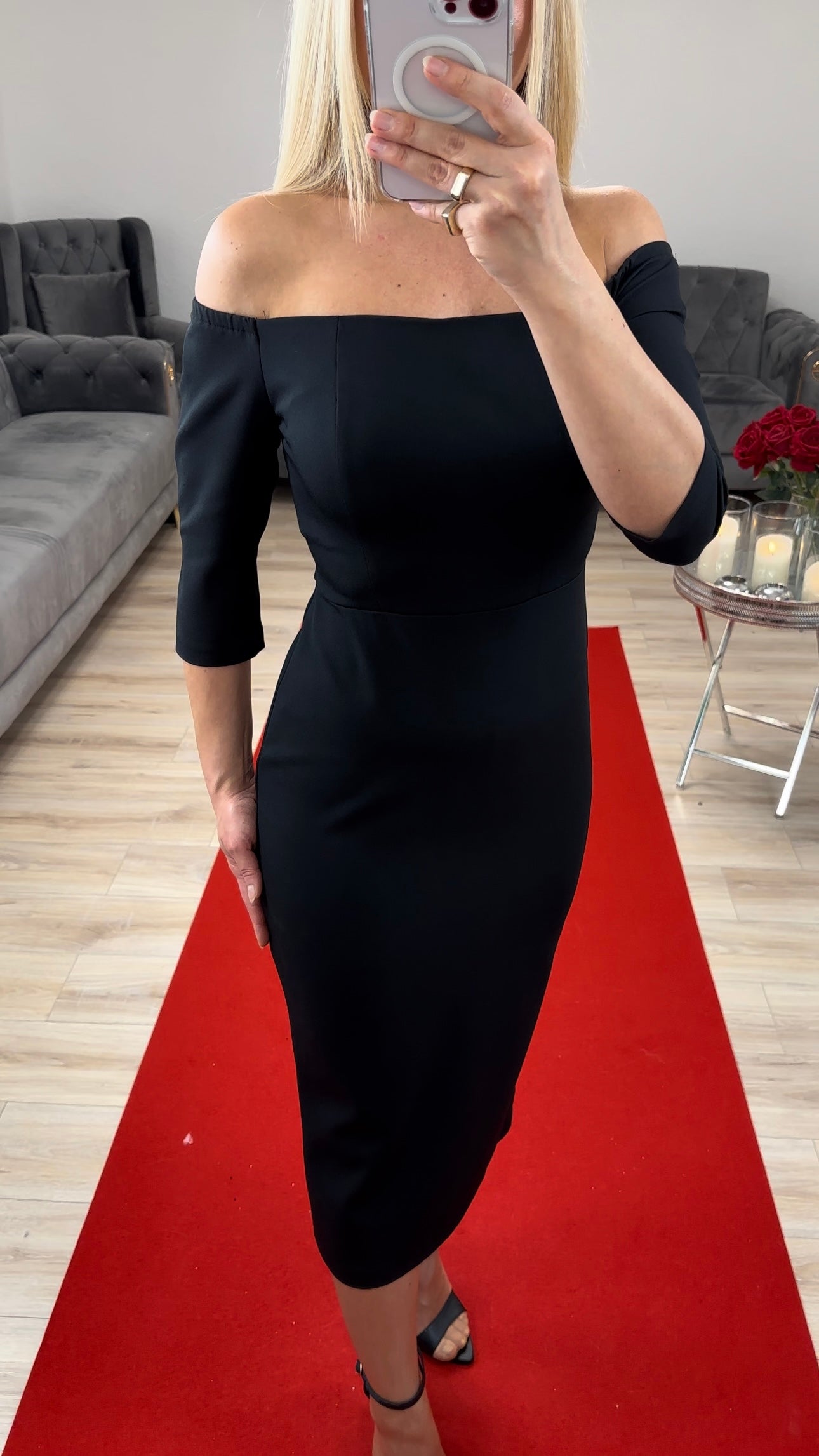 Midikleid Schwarz