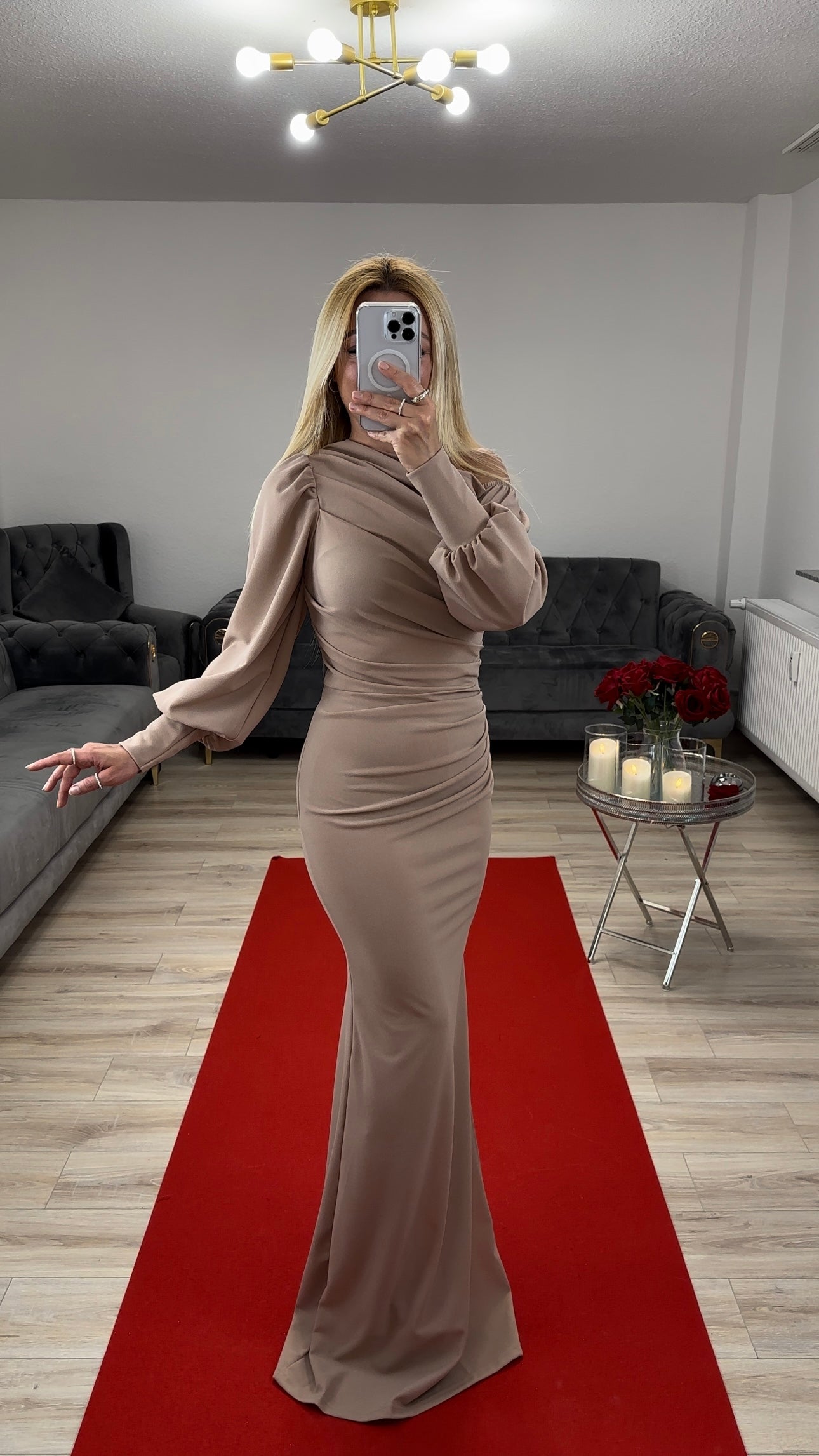 Abendkleid Cappuccino